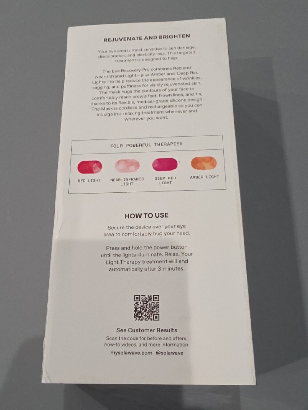Solawave Eye Recovery Pro Light Therapy Mask - Color Shown - Picture 7 of 7